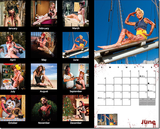 zombie pin up calendar. Zombie Pin-Up Calendar is JUST
